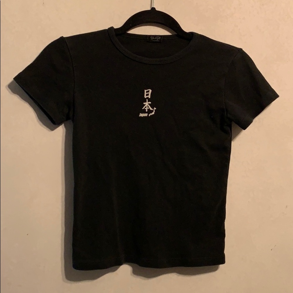 RARE Brandy Melville/John Galt Black Cropped Top